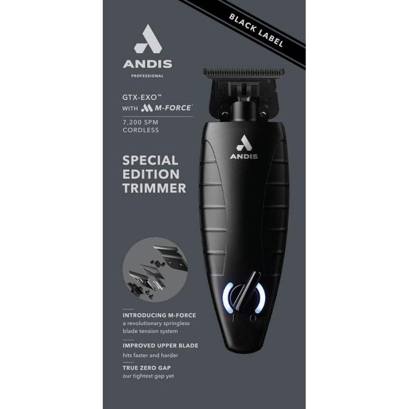Andis GTX-EXO Black Label Cordless Li Trimmer – Special Edition